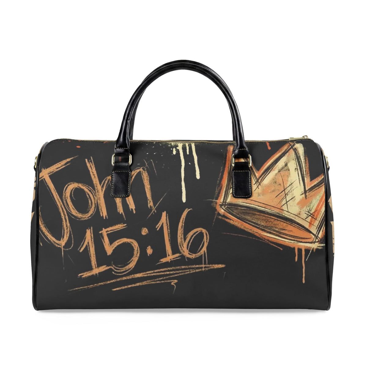 Faux Leather Travel Bag